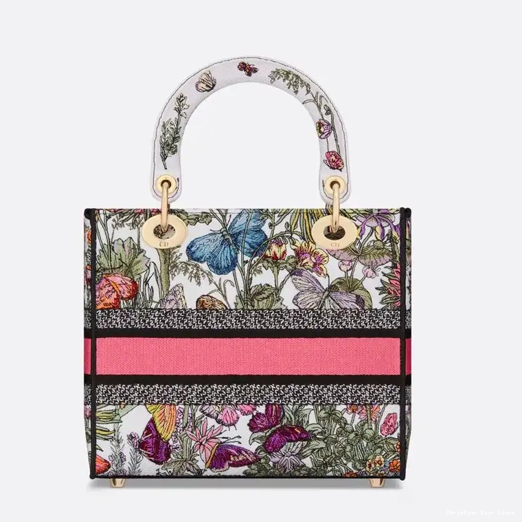Cheap Canvas Medium Millefiori Bag D-lite White Mexico Pink Motif Lady 0706 Luxury